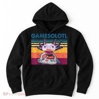 Gamesolotl Gamer Axolotl Fish Playing Video Games Hoodie thumb 0