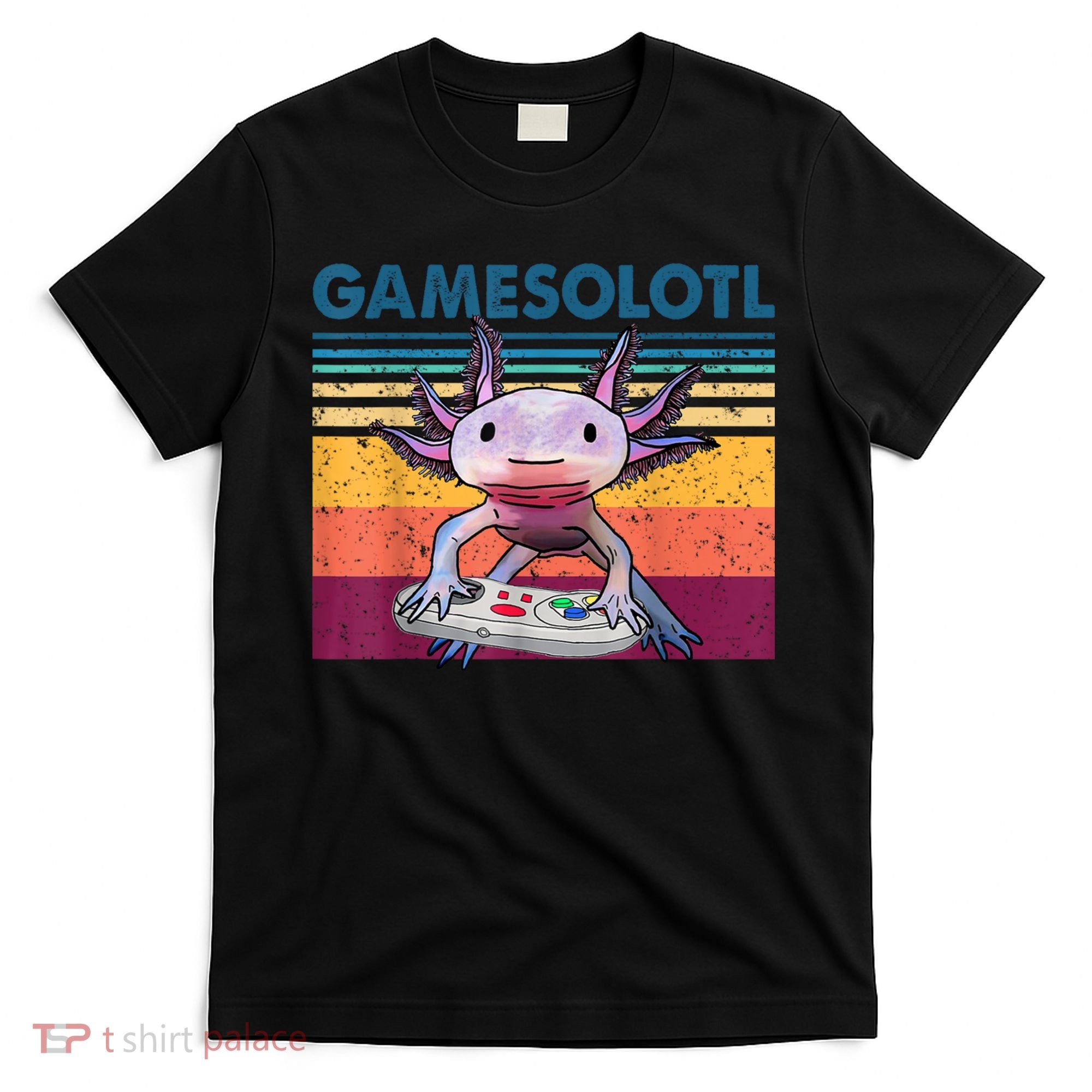 Gamesolotl Gamer Axolotl Fish Playing Video Games T-Shirt