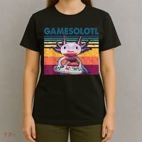 Gamesolotl Gamer Axolotl Fish Playing Video Games T-Shirt thumb 4