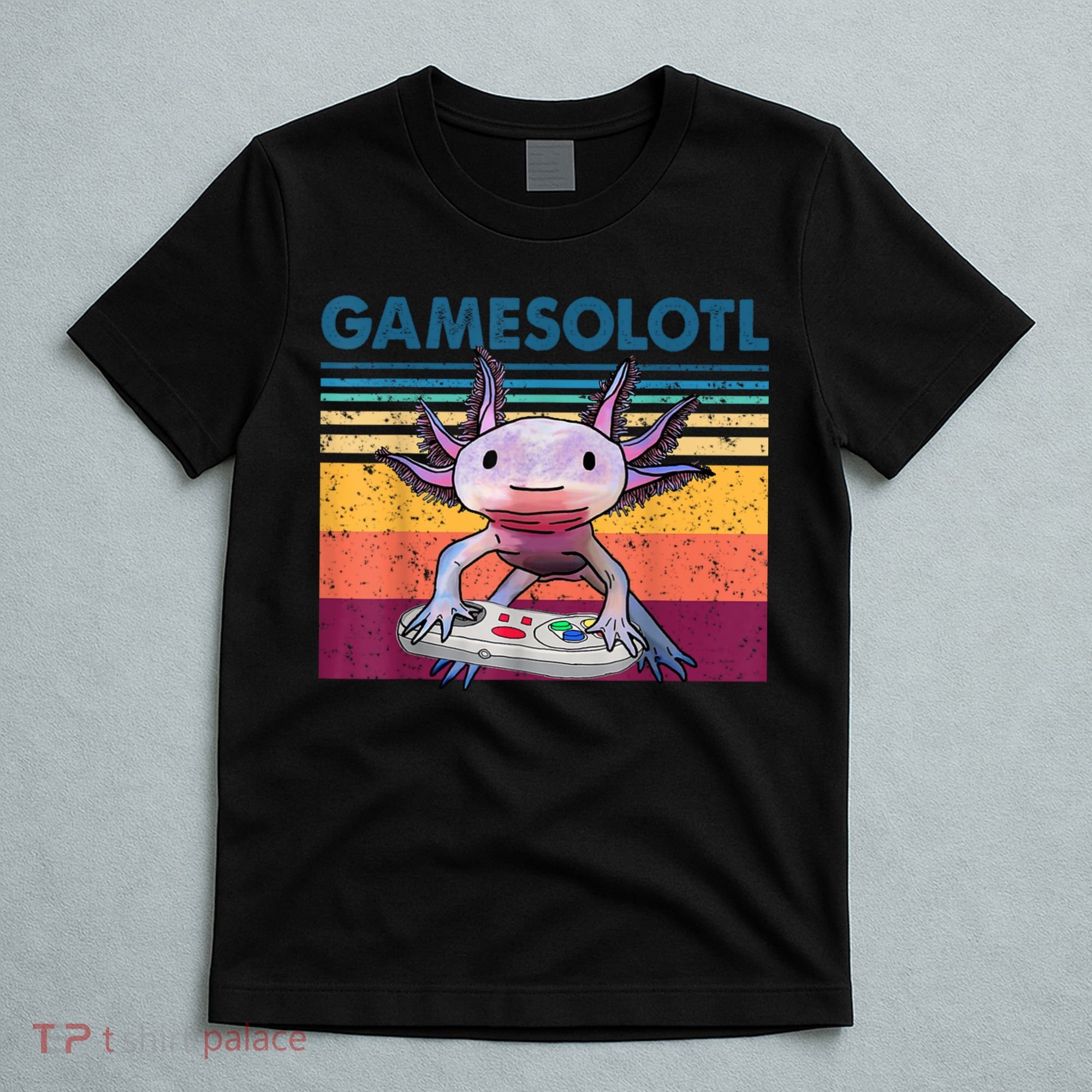Gamesolotl Gamer Axolotl Fish Playing Video Games T-Shirt