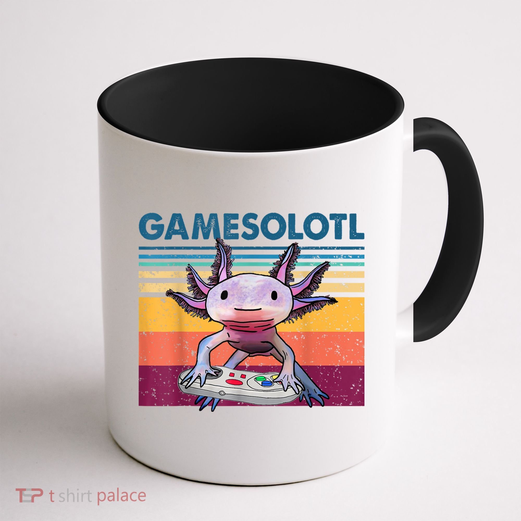 Gamesolotl Gamer Axolotl Fish Playing Video Games Coffee Mug