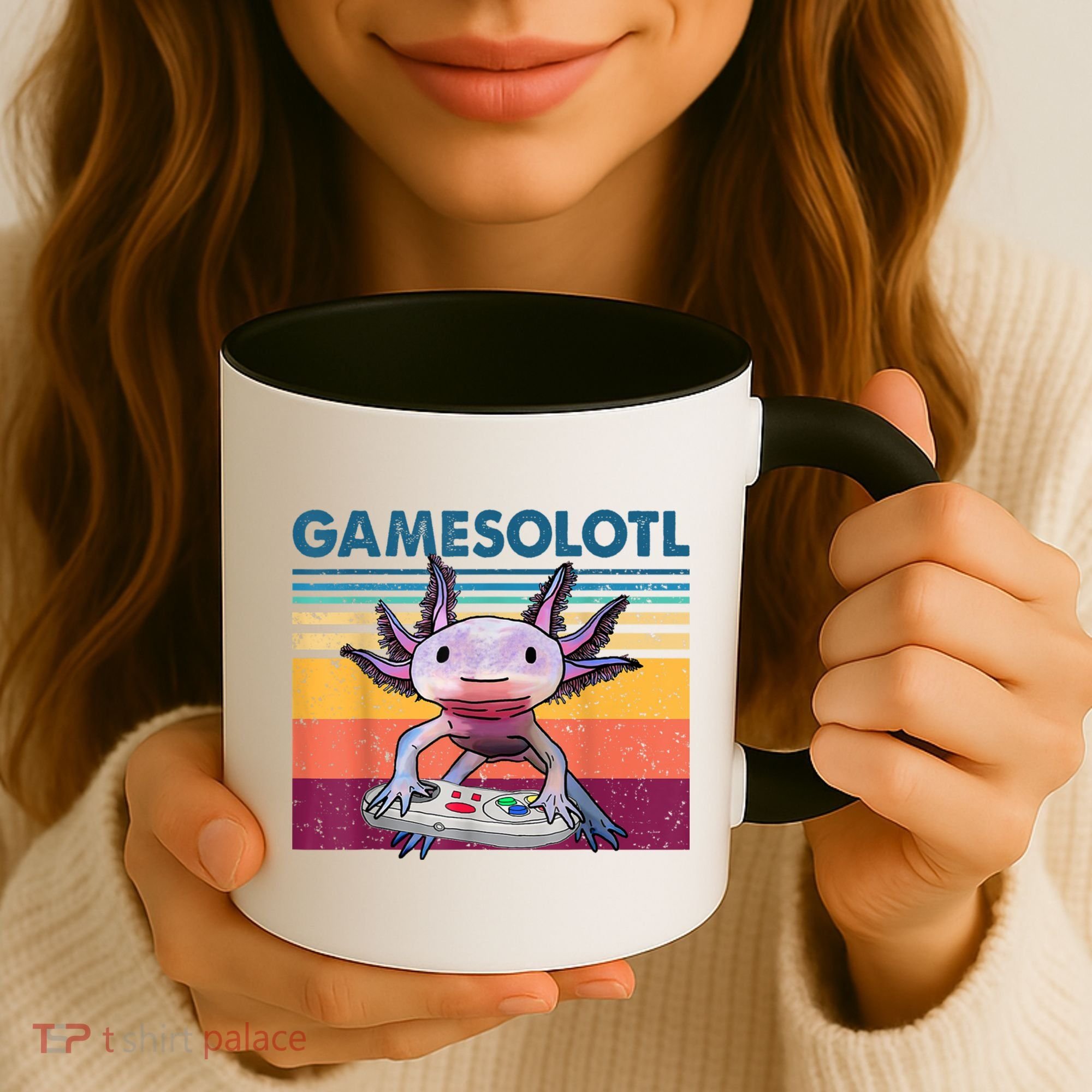 Gamesolotl Gamer Axolotl Fish Playing Video Games Coffee Mug
