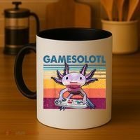Gamesolotl Gamer Axolotl Fish Playing Video Games Coffee Mug thumb 4