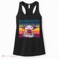 Gamesolotl Gamer Axolotl Fish Playing Video Games Women's Tank Top thumb 0