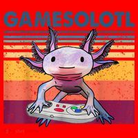 Gamesolotl Gamer Axolotl Fish Playing Video Games Santa Hat thumb 1