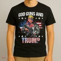 God Guns And Trump 2nd Amendment Flag Ar15 American Flag T-Shirt thumb 3