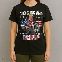 God Guns And Trump 2nd Amendment Flag Ar15 American Flag T-Shirt thumb 4