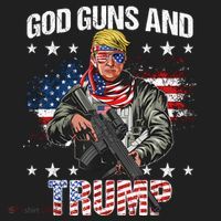 God Guns And Trump 2nd Amendment Flag Ar15 American Flag Beanie thumb 2
