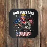 God Guns And Trump 2nd Amendment Flag Ar15 American Flag Coaster thumb 0