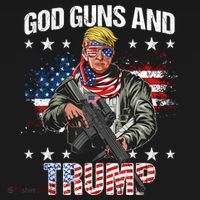 God Guns And Trump 2nd Amendment Flag Ar15 American Flag Women's Tank Top thumb 5
