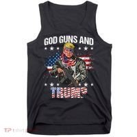 God Guns And Trump 2nd Amendment Flag Ar15 American Flag Tank Top thumb 0