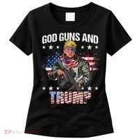 God Guns And Trump 2nd Amendment Flag Ar15 American Flag Women's T-Shirt thumb 0