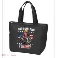 God Guns And Trump 2nd Amendment Flag Ar15 American Flag Tote Bag thumb 3