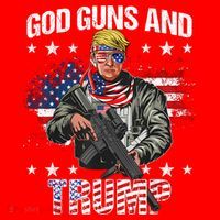 God Guns And Trump 2nd Amendment Flag Ar15 American Flag Santa Hat thumb 1