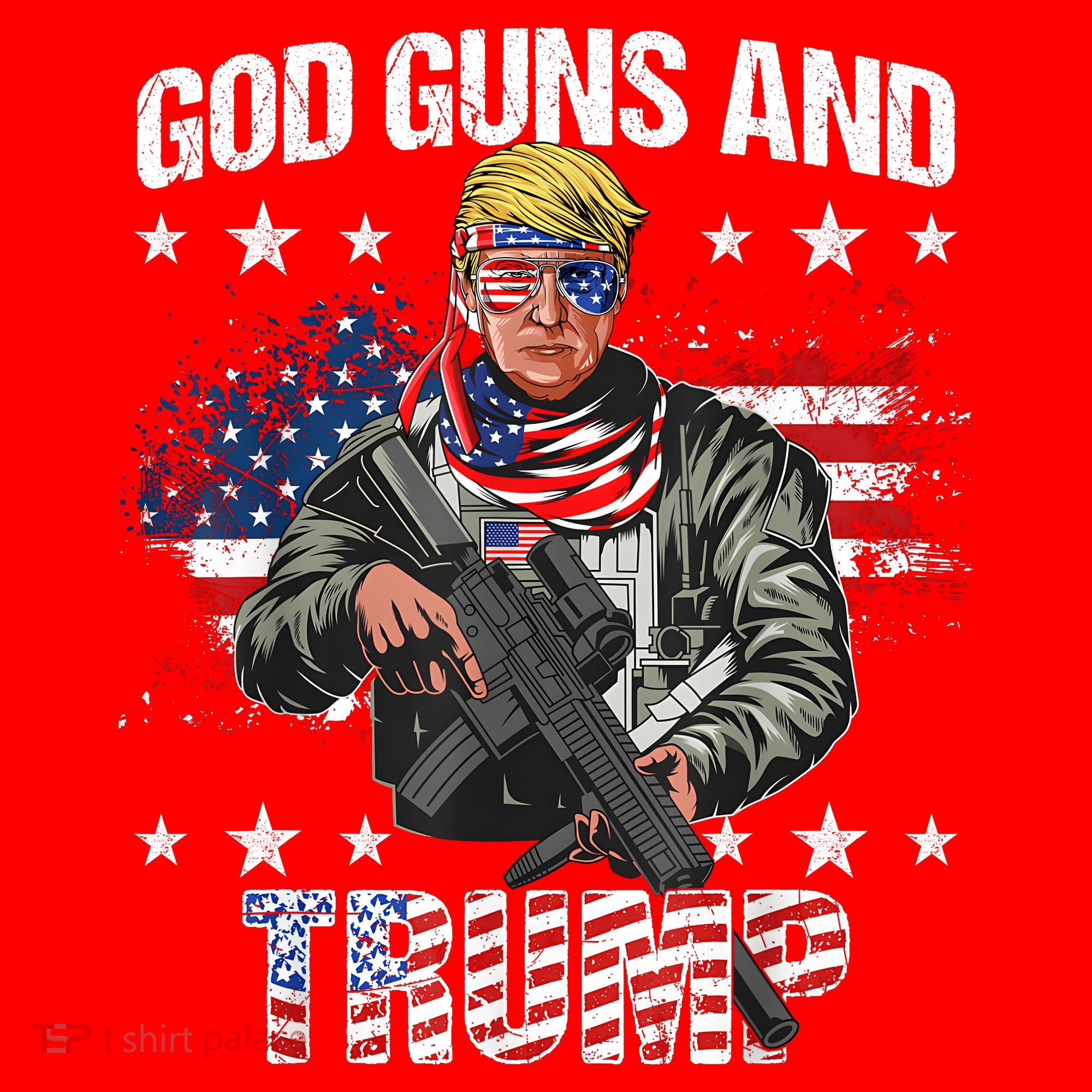 God Guns And Trump 2nd Amendment Flag Ar15 American Flag Santa Hat