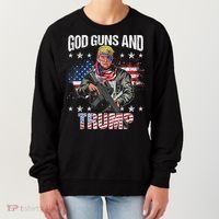 God Guns And Trump 2nd Amendment Flag AR15 American Flag Women's Sweatshirt thumb 0