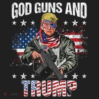 God Guns And Trump 2nd Amendment Flag AR15 American Flag Women's Sweatshirt thumb 2