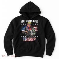 God Guns And Trump 2nd Amendment Flag AR15 American Flag Hoodie thumb 0