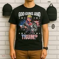 God Guns And Trump 2nd Amendment Flag AR15 American Flag T-Shirt thumb 6