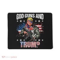 God Guns And Trump 2nd Amendment Flag AR15 American Flag Mousepad thumb 0