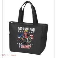 God Guns And Trump 2nd Amendment Flag AR15 American Flag Tote Bag thumb 3