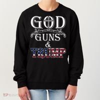 God Guns And Trump 2nd Amendment Trump 45 Women's Sweatshirt thumb 0
