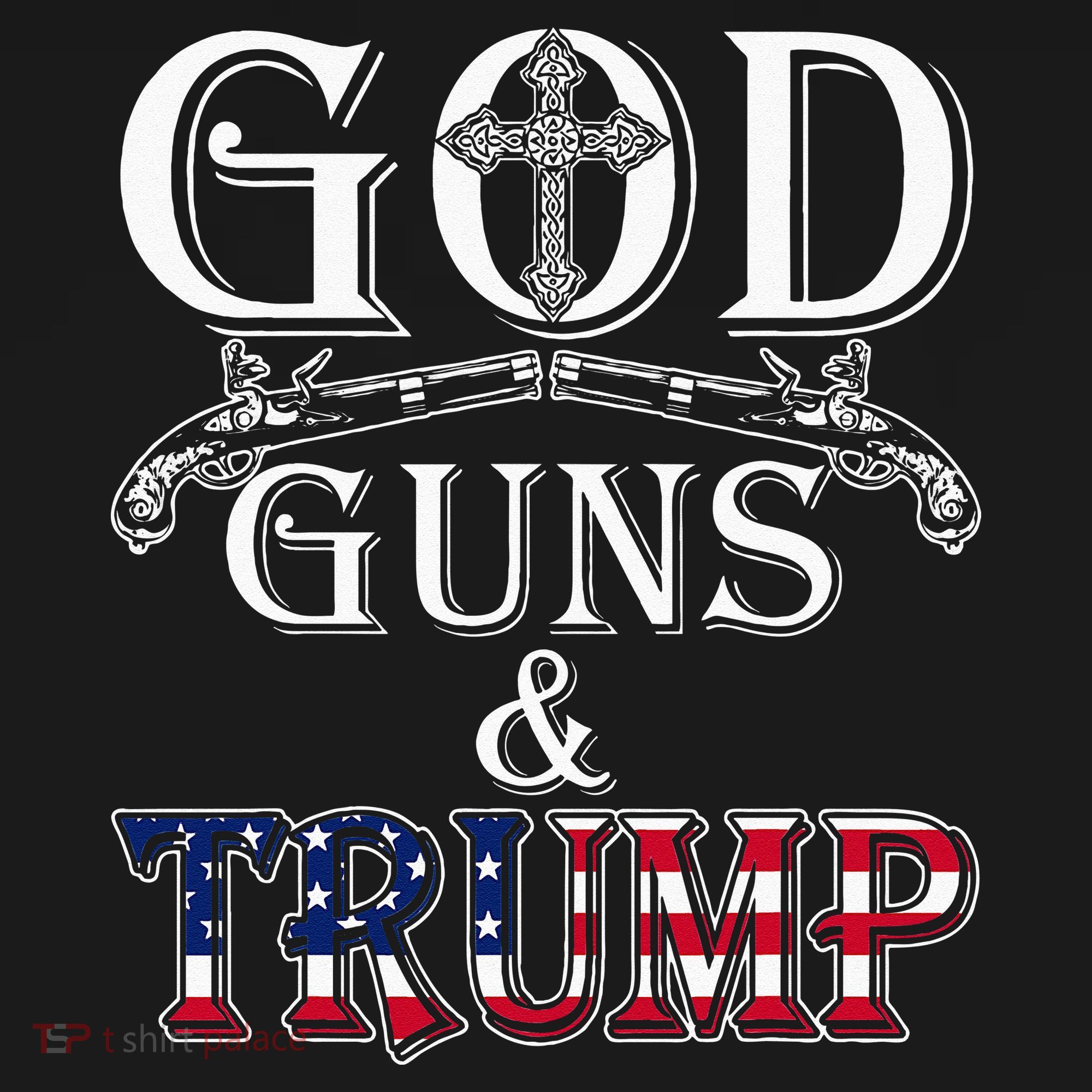God Guns And Trump 2nd Amendment Trump 45 T-Shirt