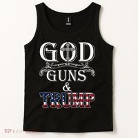 God Guns And Trump 2nd Amendment Trump 45 Tank Top thumb 2