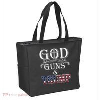 God Guns And Trump 2nd Amendment Trump 45 Tote Bag thumb 2