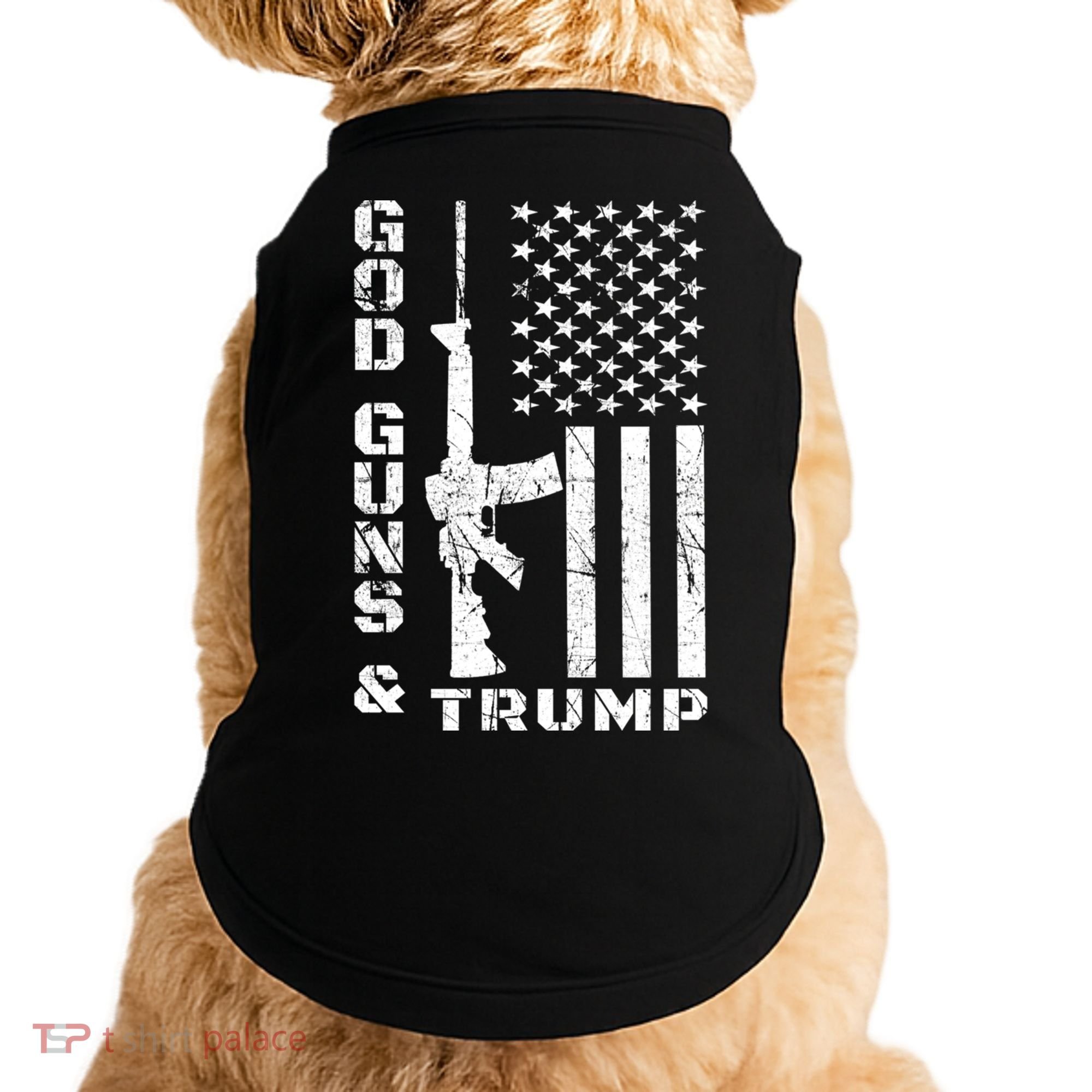 God Guns And Trump Cool Gift 2nd Amendment Flag Ar15 Gift Doggie Tank