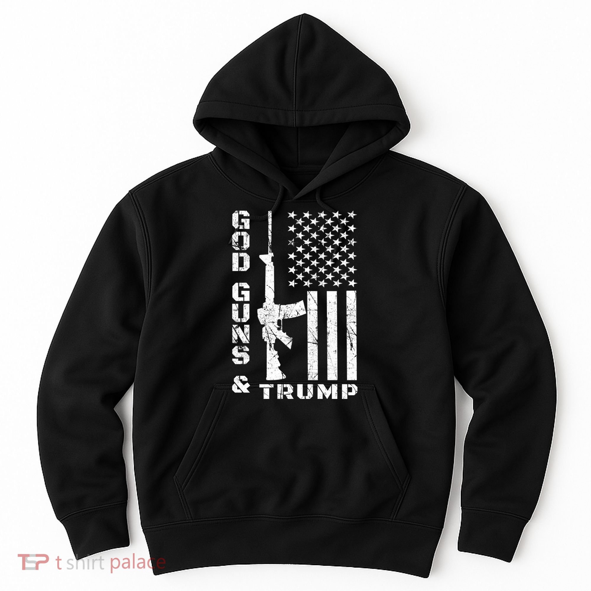 God Guns And Trump Cool Gift 2nd Amendment Flag Ar15 Gift Hoodie