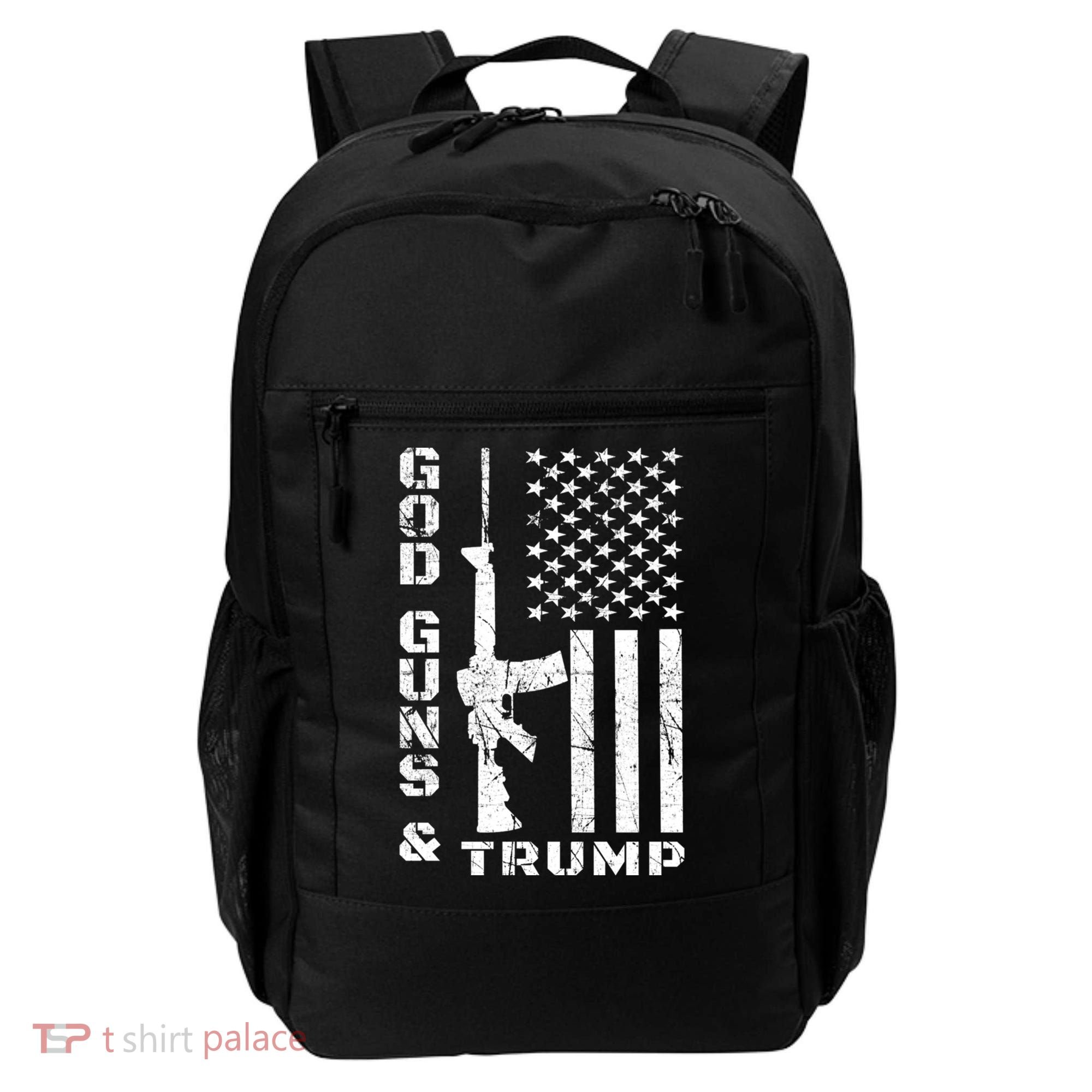 God Guns And Trump Cool Gift 2nd Amendment Flag Ar15 Gift Backpack