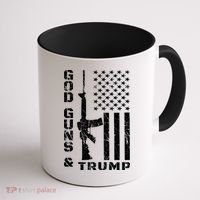 God Guns And Trump Cool Gift 2nd Amendment Flag Ar15 Gift Coffee Mug thumb 1