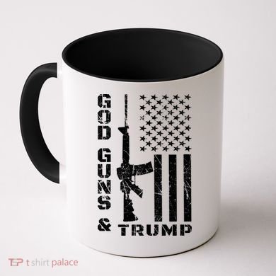 God Guns And Trump Cool Gift 2nd Amendment Flag Ar15 Gift Coffee Mug