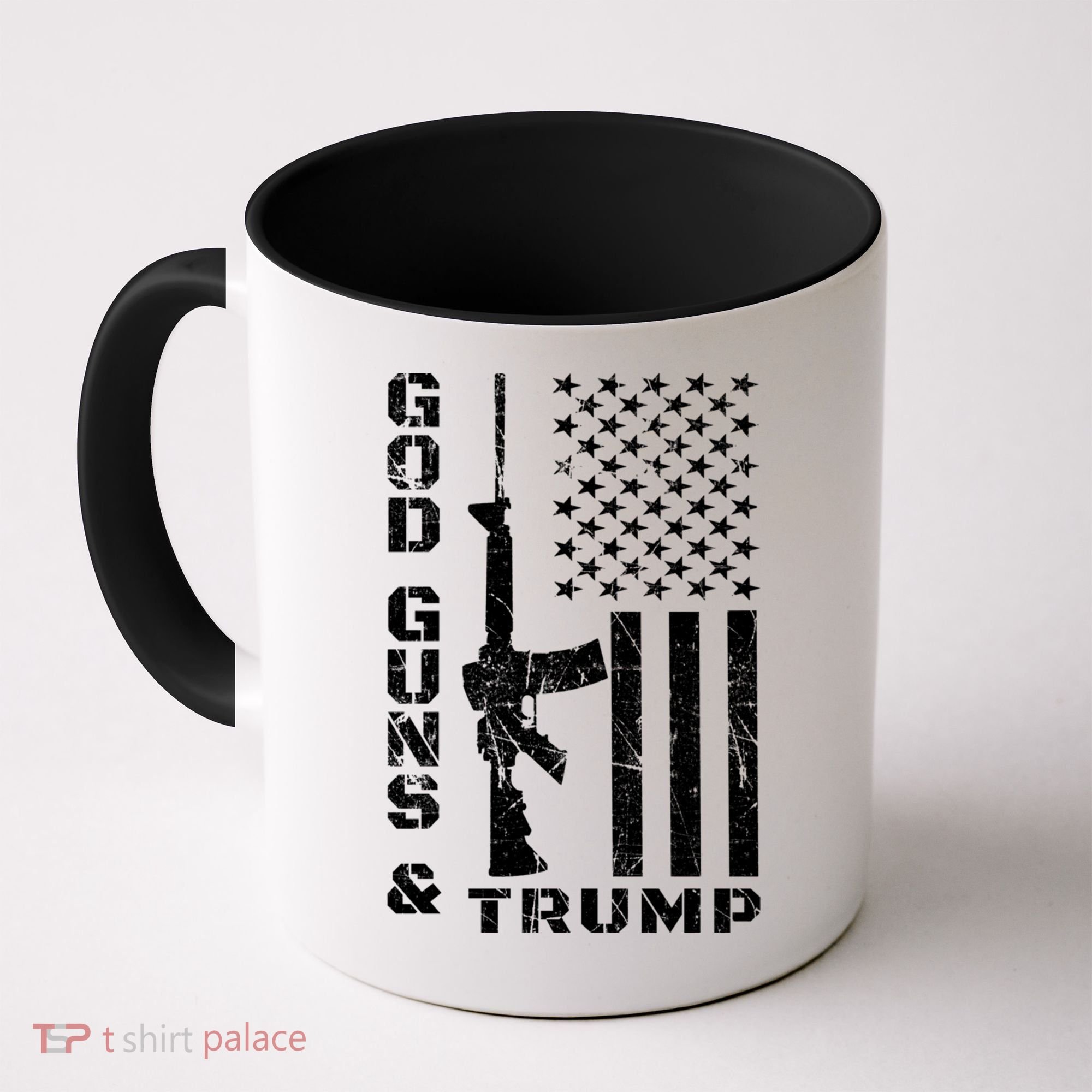 God Guns And Trump Cool Gift 2nd Amendment Flag Ar15 Gift Coffee Mug