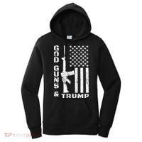God Guns And Trump Cool Gift 2nd Amendment Flag Ar15 Gift Women's Hoodie thumb 0