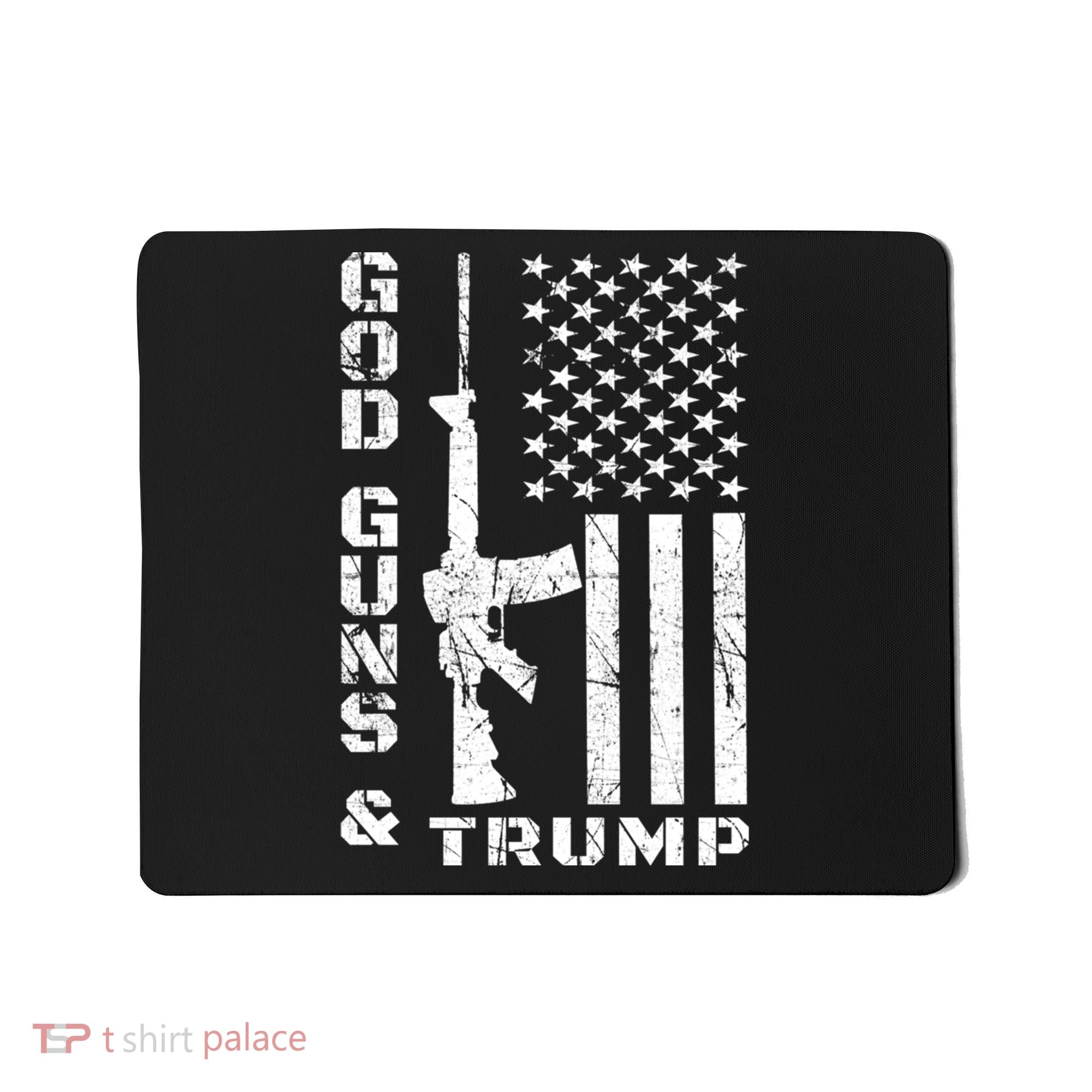 God Guns And Trump Cool Gift 2nd Amendment Flag Ar15 Gift Mousepad
