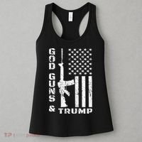 God Guns And Trump Cool Gift 2nd Amendment Flag Ar15 Gift Women's Tank Top thumb 3