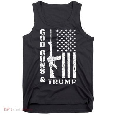 God Guns And Trump Cool Gift 2nd Amendment Flag Ar15 Gift Tank Top