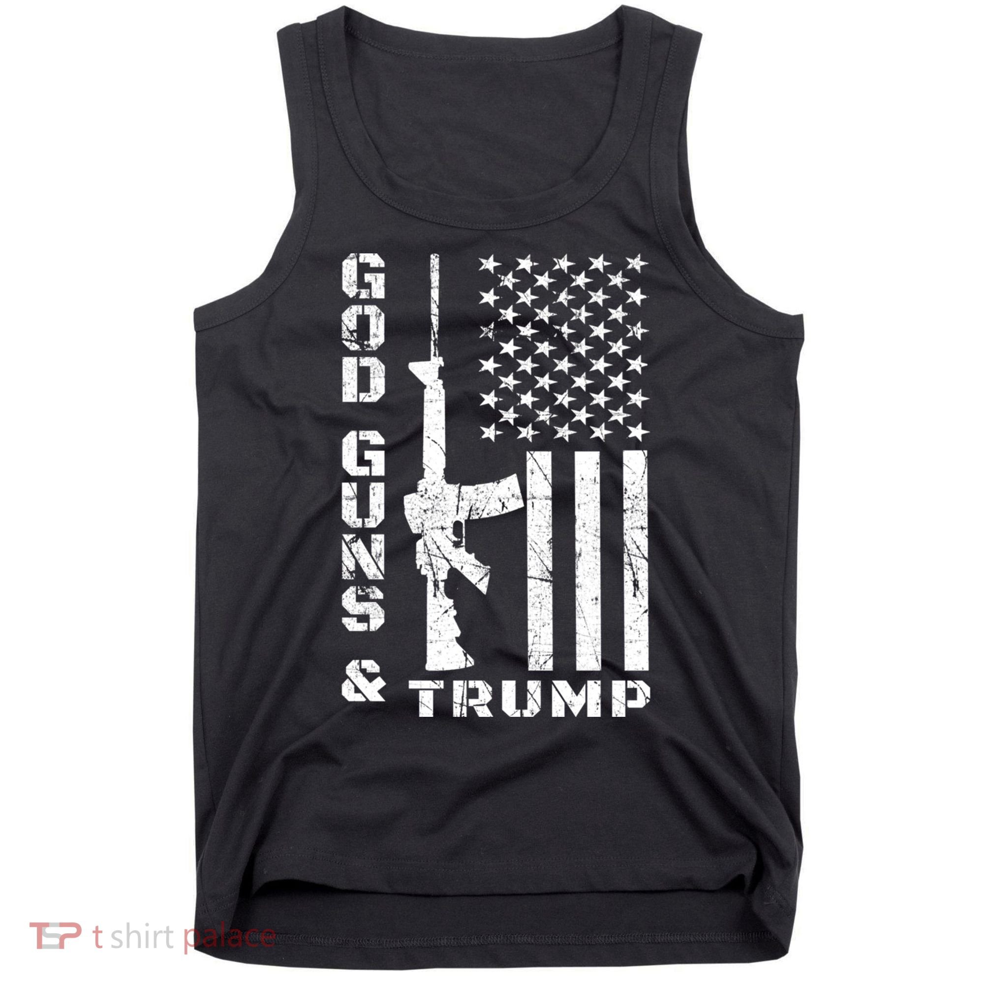 God Guns And Trump Cool Gift 2nd Amendment Flag Ar15 Gift Tank Top