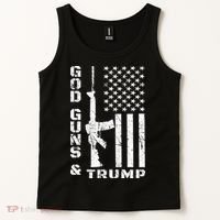 God Guns And Trump Cool Gift 2nd Amendment Flag Ar15 Gift Tank Top thumb 2
