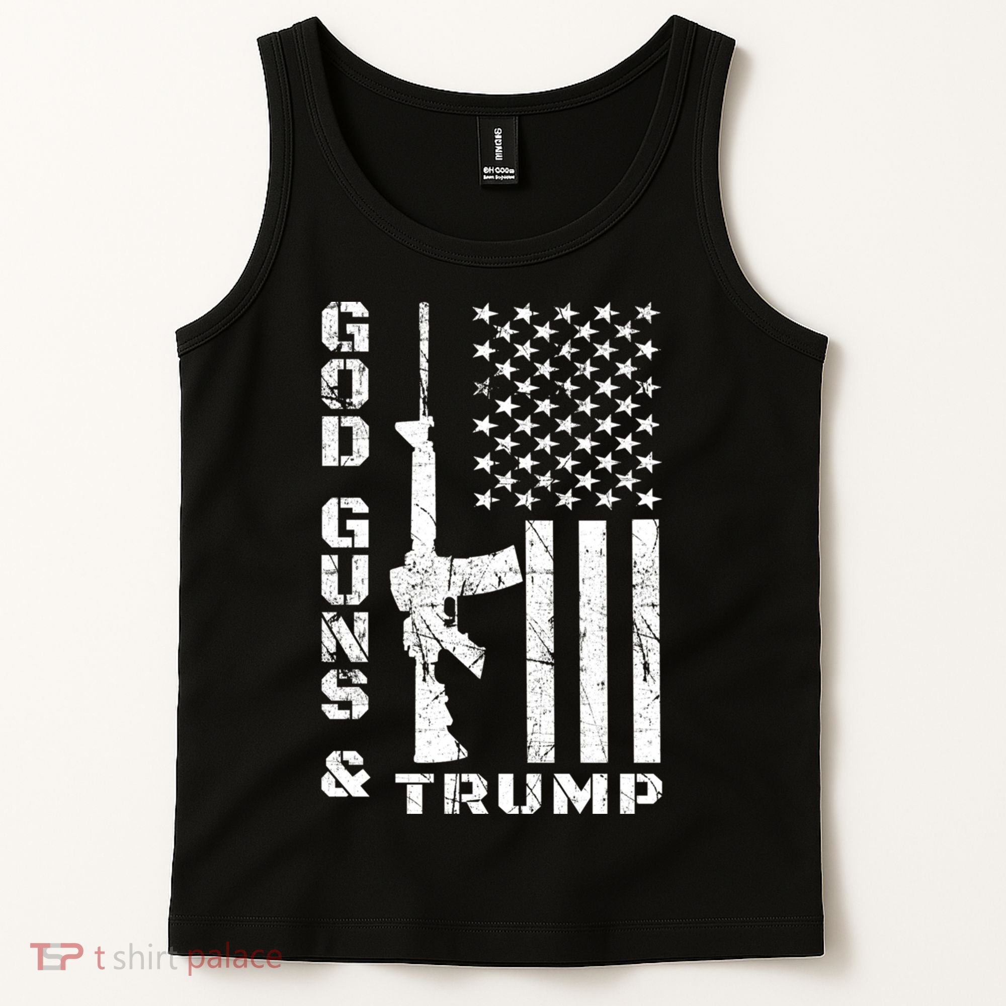 God Guns And Trump Cool Gift 2nd Amendment Flag Ar15 Gift Tank Top