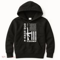 God Guns And Trump Cool Gift 2nd Amendment Flag Ar15 Gift Kids Hoodie thumb 0