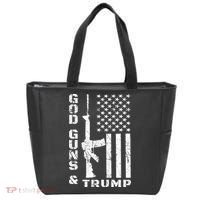 God Guns And Trump Cool Gift 2nd Amendment Flag Ar15 Gift Tote Bag thumb 0