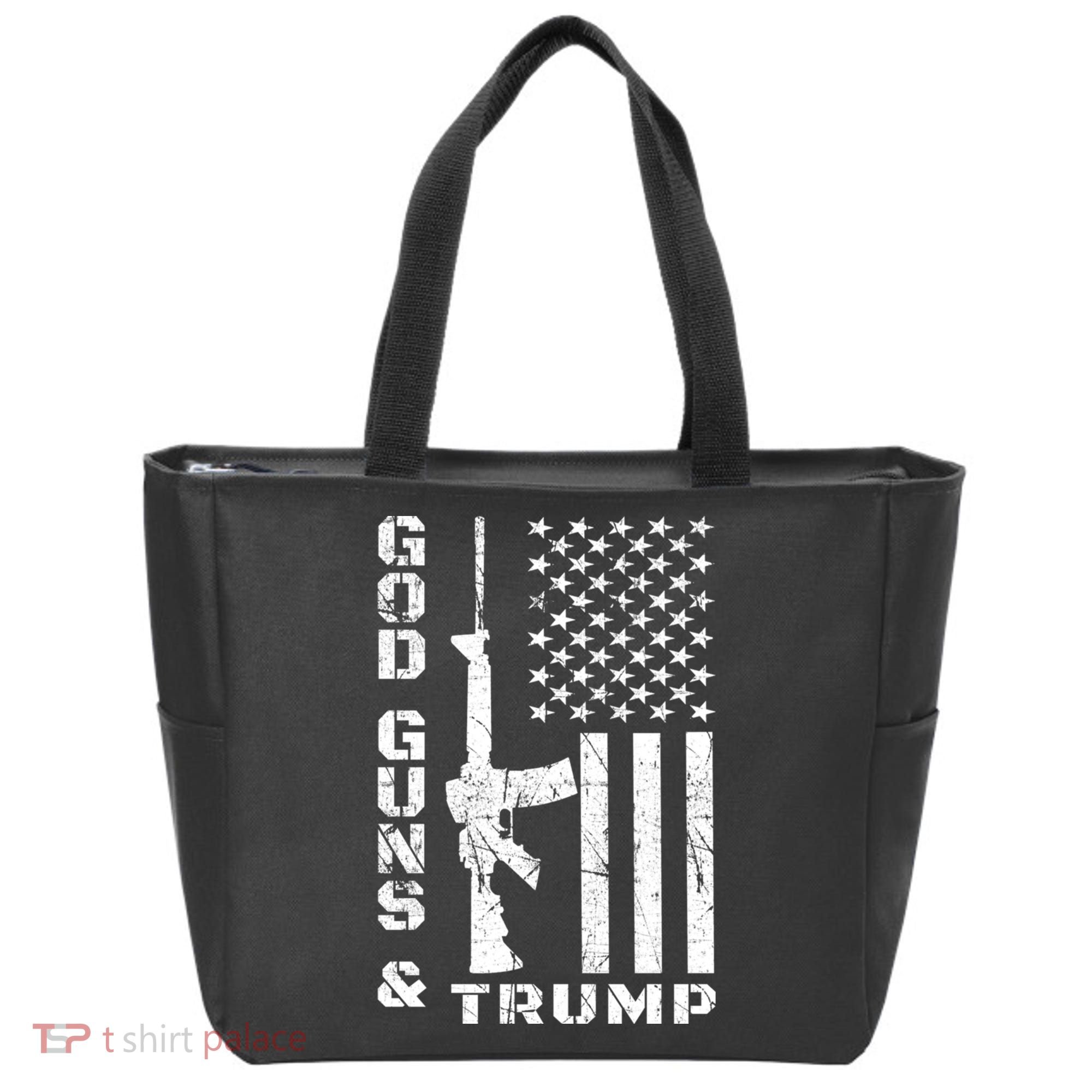 God Guns And Trump Cool Gift 2nd Amendment Flag Ar15 Gift Tote Bag