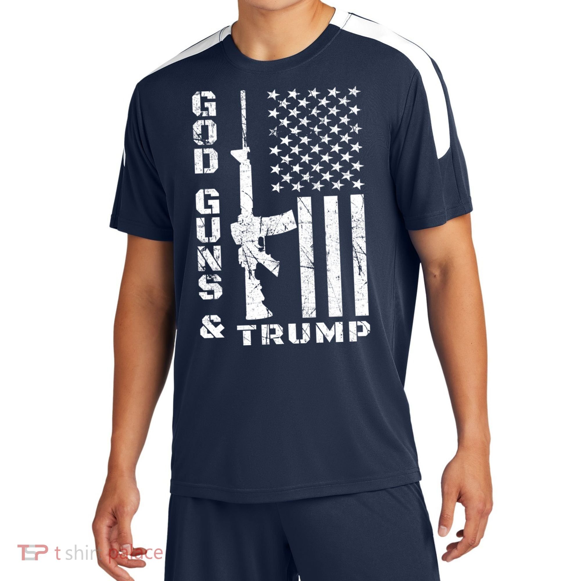 God Guns And Trump Cool Gift 2nd Amendment Flag Ar15 Gift Sport-Tek Competitor United Soccer Jersey