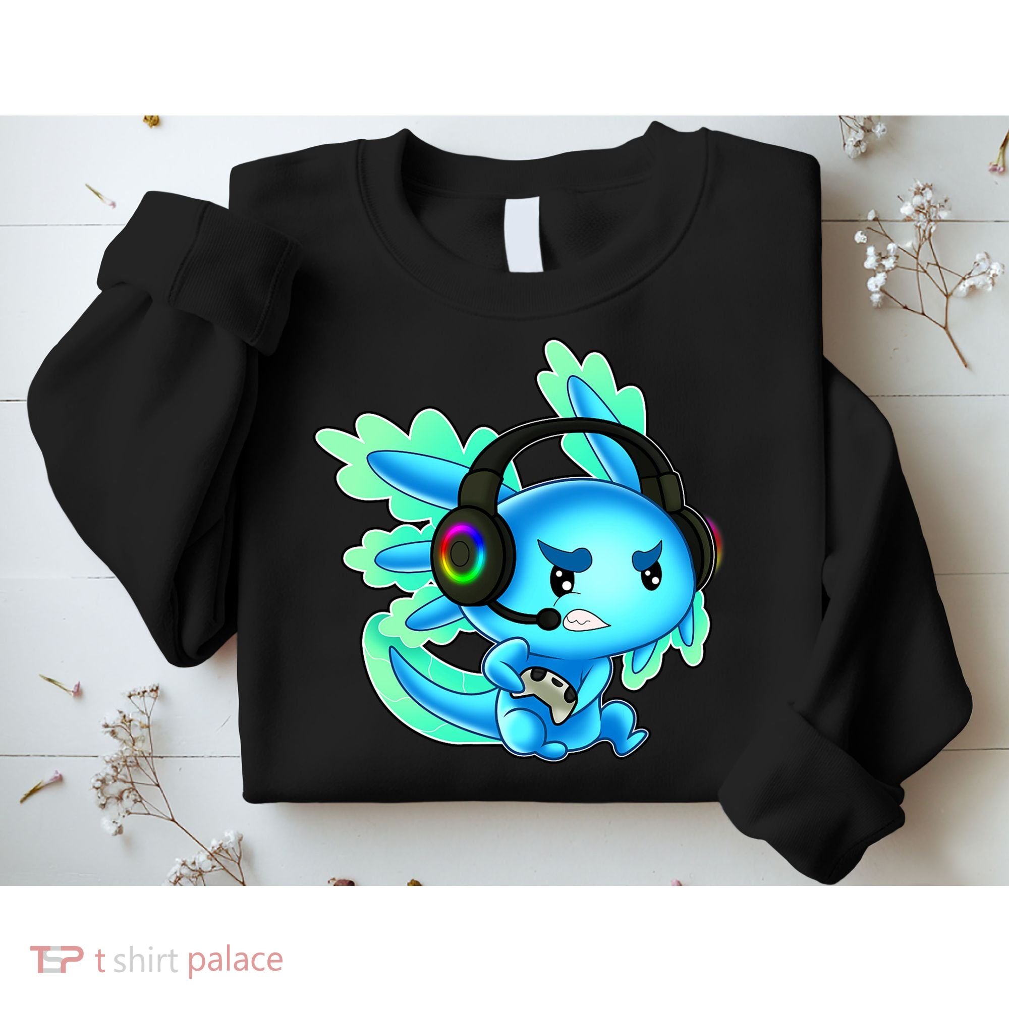 Gamesolotl Gaming Axolotl Clothing   Sweatshirt