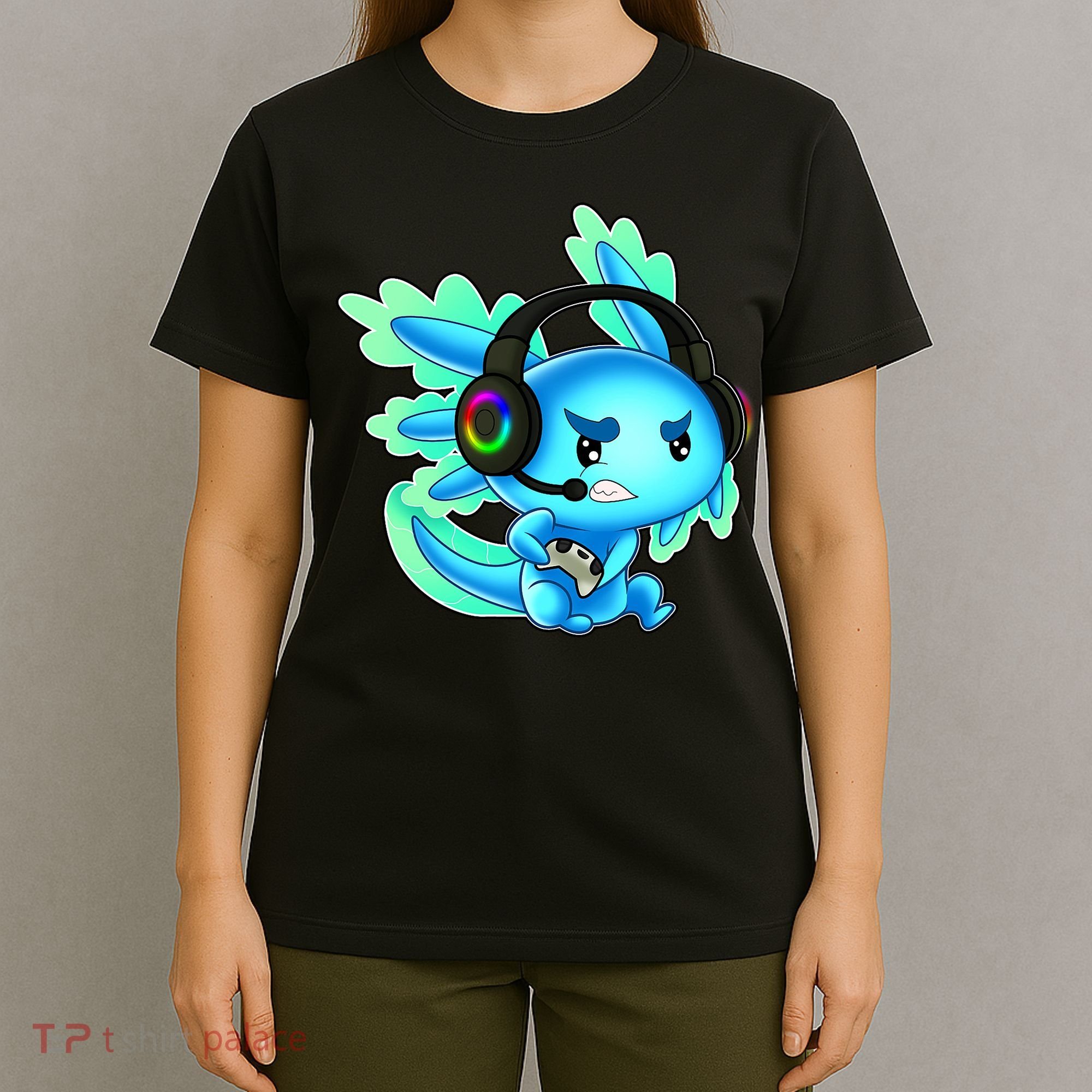 Gamesolotl Gaming Axolotl Clothing   T-Shirt