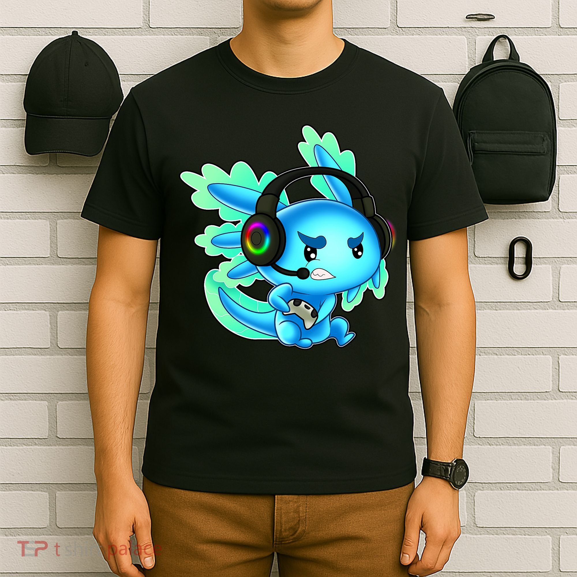 Gamesolotl Gaming Axolotl Clothing   T-Shirt