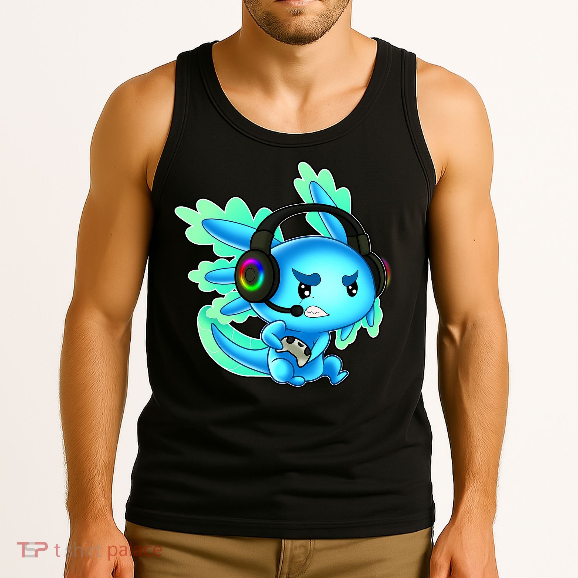Gamesolotl Gaming Axolotl Clothing   Tank Top